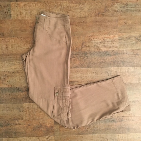 CAbi Pants & Jumpsuits Cabi Silk Cargo Pants Poshmark